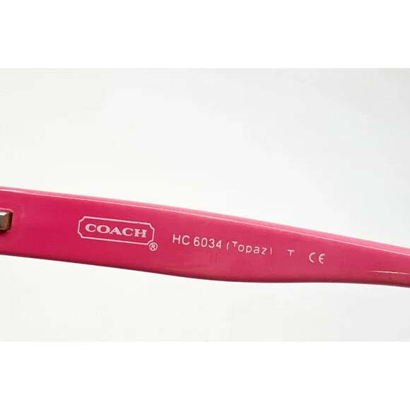 COACH HC 6034 Topaz Tortoise Fuchsia Eyeglasses Women's Glasses 50-17-135 - Picture 6 of 7